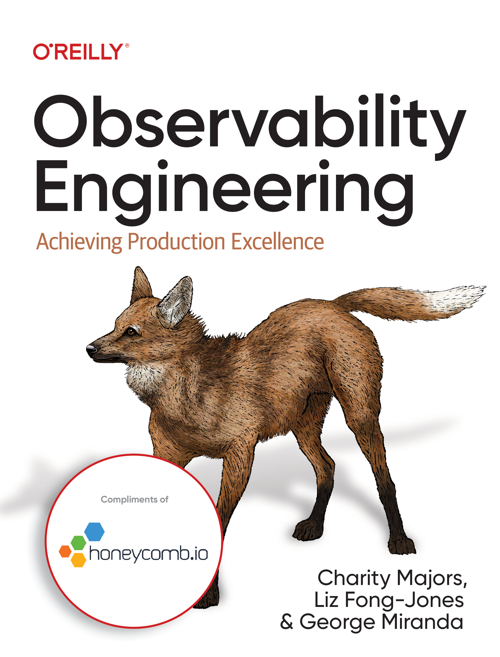 Observability Engineering book cover featuring a maned wolf